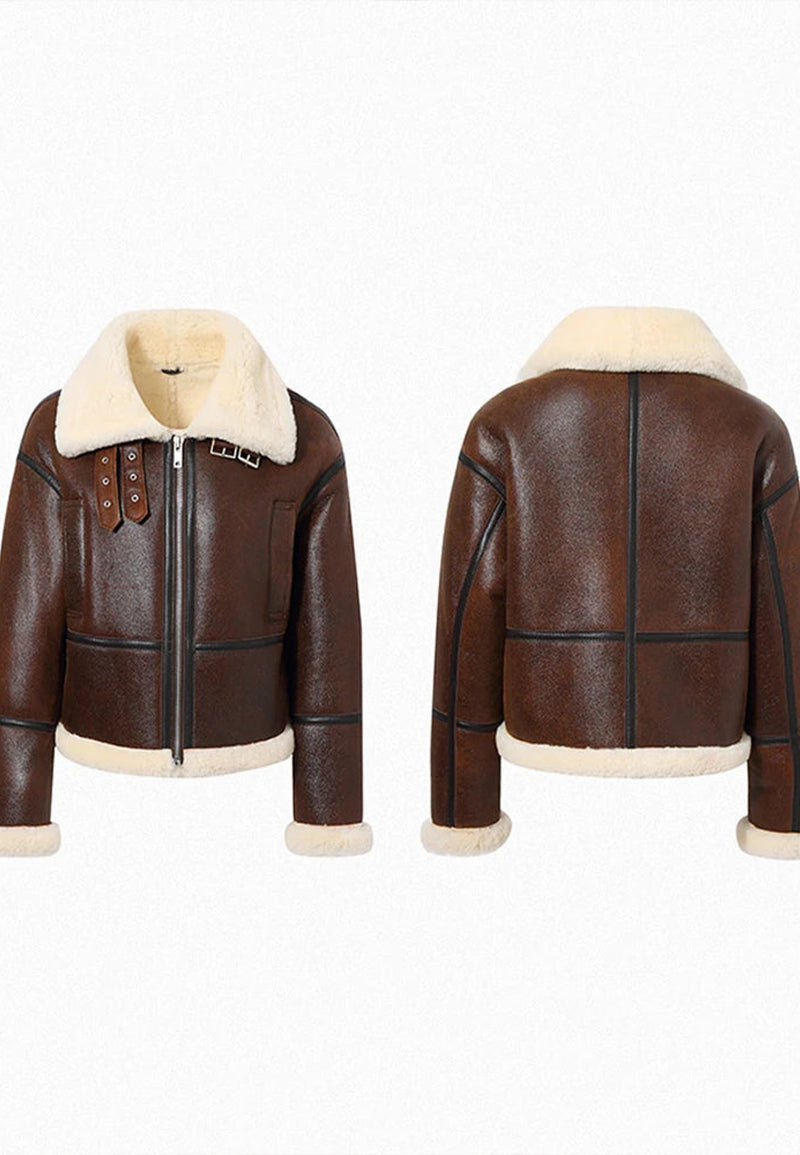 brown shearling jacket-brown leather vintage jacket-brown genuine leather shearling jacket-brown genuine leather shearling jacket-retro brown leather jacket-shearling leather jacket womens-brown shearling leather jacket-women's shearling bomber jacket-shearling bomber jacket womens-shearling leather jacket women-leather jacket with shearling collar-women's vintage brown leather jacket