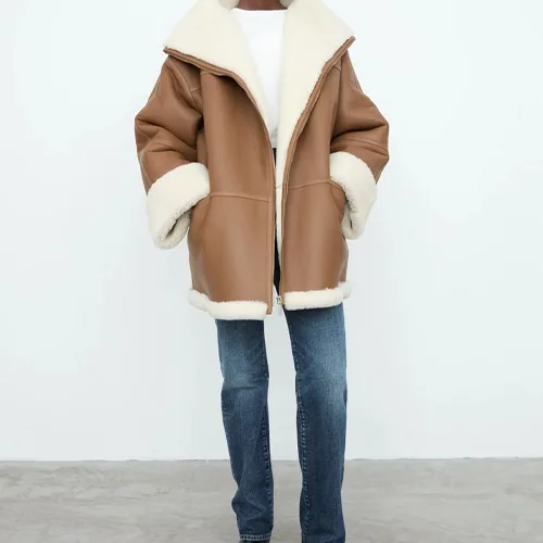 Oversized Shearling Jackets - shearling jacket