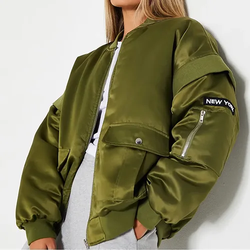 Satin Bomber Jacket