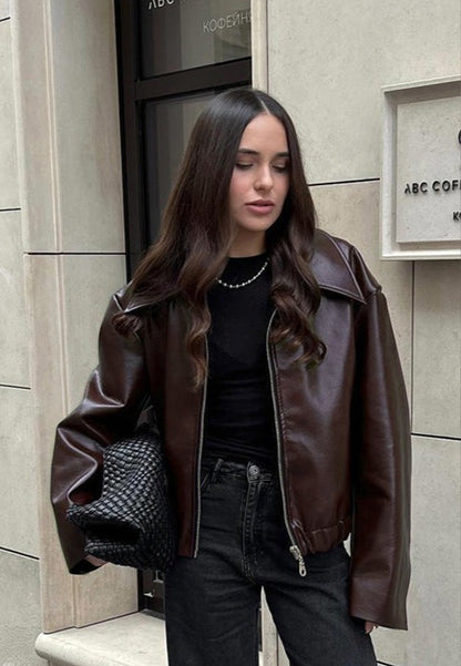 vintage brown leather jacket-oversized brown leather jacket-90s leather jacket-brown leather jacket retro-retro brown leather jacket-genuine brown leather jacket-oversized leather moto jacket-vintage oversized leather jacket-oversized leather jacket vintage-oversized vintage leather jacket-oversize vintage leather jacket-women's vintage brown leather jacket