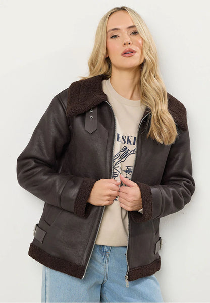 brown shearling jacket-brown leather vintage jacket-brown genuine leather shearling jacket-brown genuine leather shearling jacket-retro brown leather jacket-shearling leather jacket womens-oversized shearling jacket-brown shearling leather jacket-vintage oversized leather jacket-women's shearling bomber jacket-relaxed fit jacket-shearling bomber jacket womens-shearling leather jacket women-leather jacket with shearling collar-women's vintage brown leather jacket