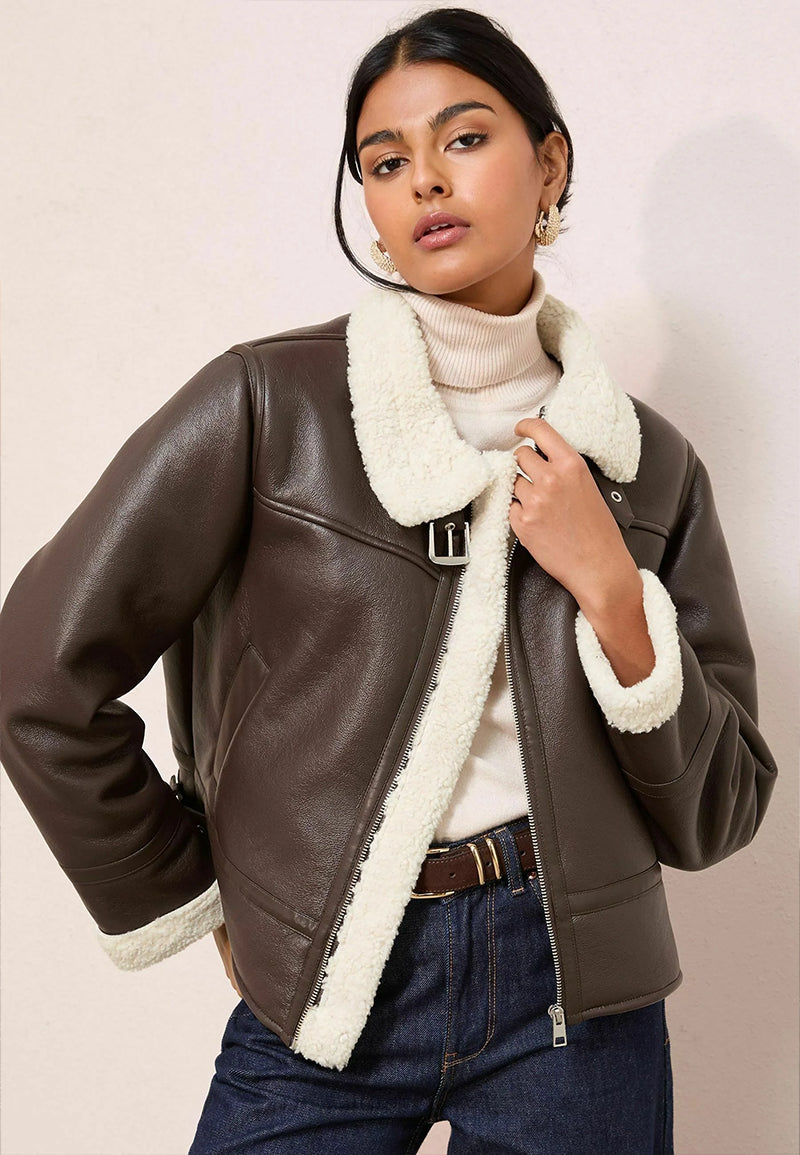 brown shearling jacket-brown leather vintage jacket-brown genuine leather shearling jacket-brown genuine leather shearling jacket-retro brown leather jacket-shearling leather jacket womens-brown shearling leather jacket-women's shearling bomber jacket-shearling bomber jacket womens-shearling leather jacket women-leather jacket with shearling collar-women's vintage brown leather jacket