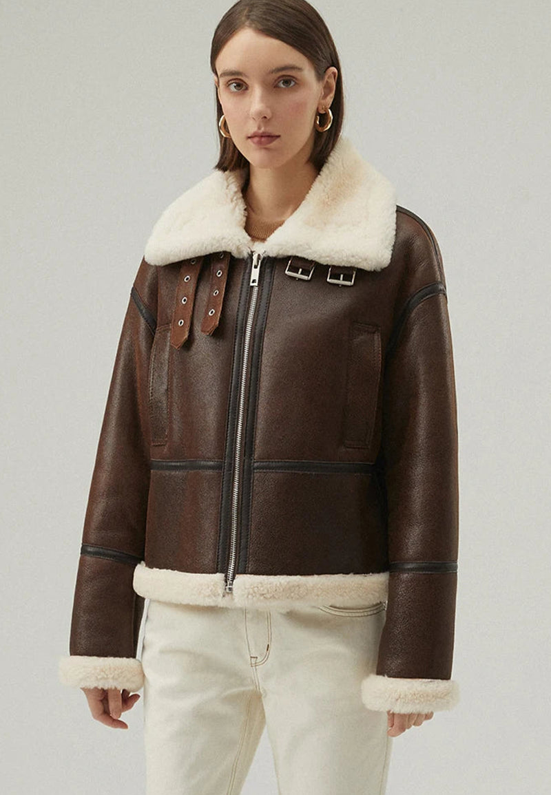 brown shearling jacket-brown leather vintage jacket-brown genuine leather shearling jacket-brown genuine leather shearling jacket-retro brown leather jacket-shearling leather jacket womens-brown shearling leather jacket-women's shearling bomber jacket-shearling bomber jacket womens-shearling leather jacket women-leather jacket with shearling collar-women's vintage brown leather jacket