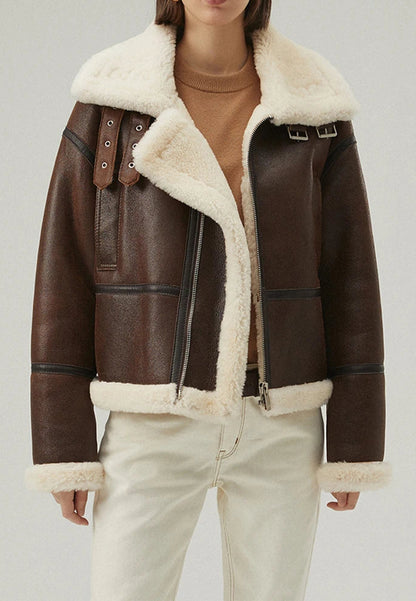 brown shearling jacket-brown leather vintage jacket-brown genuine leather shearling jacket-brown genuine leather shearling jacket-retro brown leather jacket-shearling leather jacket womens-brown shearling leather jacket-women's shearling bomber jacket-shearling bomber jacket womens-shearling leather jacket women-leather jacket with shearling collar-women's vintage brown leather jacket