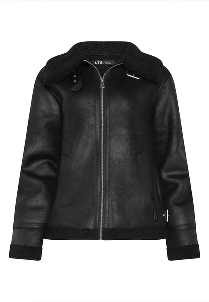 shearling leather jacket womens-women's shearling bomber jacket-shearling bomber jacket womens-shearling leather jacket women-leather jacket with shearling collar-black shearling jacket-vintage black leather bomber jacket-black shearling leather jacket