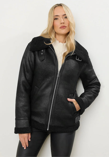 shearling leather jacket womens-women's shearling bomber jacket-shearling bomber jacket womens-shearling leather jacket women-leather jacket with shearling collar-black shearling jacket-vintage black leather bomber jacket-black shearling leather jacket