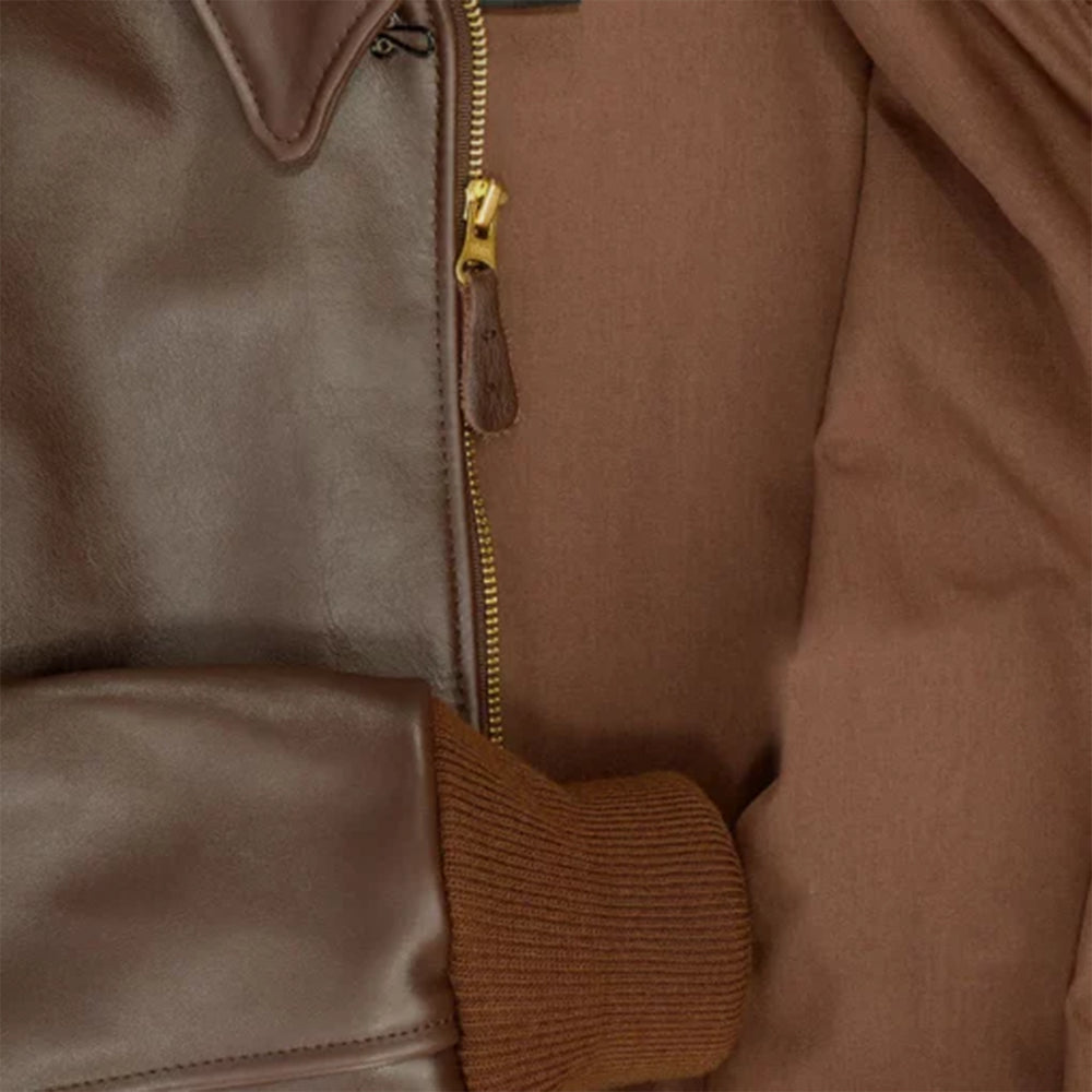 Men’s B3 RAF Aviator Sheepskin Shearling Brown Leather Vintage Jacket