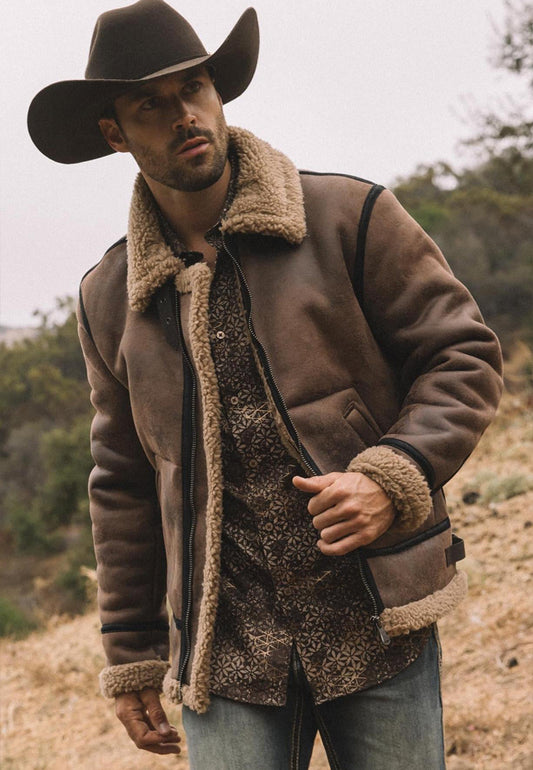 vintage sheepskin shearling coat-vintage shearling jackets-vintage shearling jacket mens-sheepskin shearling jacket-shearling flight jacket-shearling collar jacket-shearling coats on sale-brown shearling leather jacket​-men's shearling jackets-men's leather shearling jacket-brown vintage leather jacket-brown cowboy jacket-aviator shearling jacket mens
