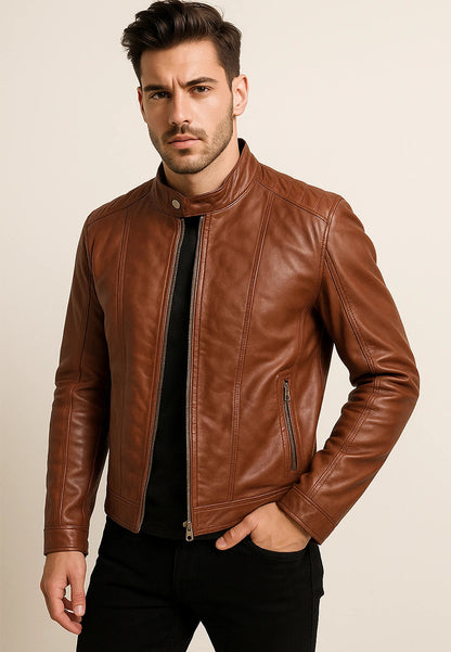 Sheepskin leather jacket-motorcycle jacket leather brown-mens sheepskin leather jacket-mens leather motorcycle jacket​-mens brown motorcycle leather jacket-men brown leather jacket outfit-genuine brown leather jacket-brown leather biker jacket-biker leather jackets men-best leather jackets for men