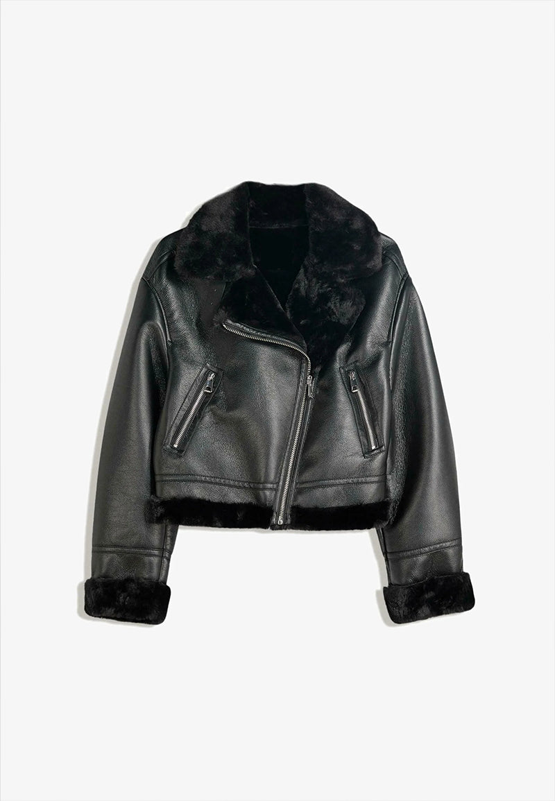 shearling leather jacket womens-oversized shearling jacket-vintage oversized leather jacket-women's shearling bomber jacket-relaxed fit jacket-shearling bomber jacket womens-shearling leather jacket women-leather jacket with shearling collar-women's black shearling jacket-vintage black leather bomber jacket- black shearling leather jacket