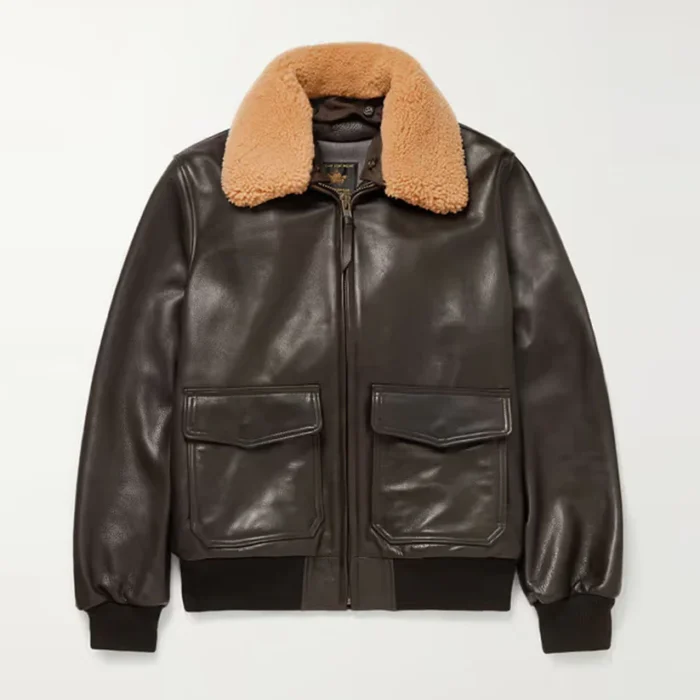 mens shearling jacket-shearling jacket-shearling leather jacket-sheepskin jacket mens-shearling aviator jacket-shearling bomber jacket-brown shearling jacket-sheepskin bomber jacket-mens fur collar jacket-brown jacket with fur collar-mens leather shearling jacket-Flying Aviator Airforce Sheepskin Shearling Leather Jacket