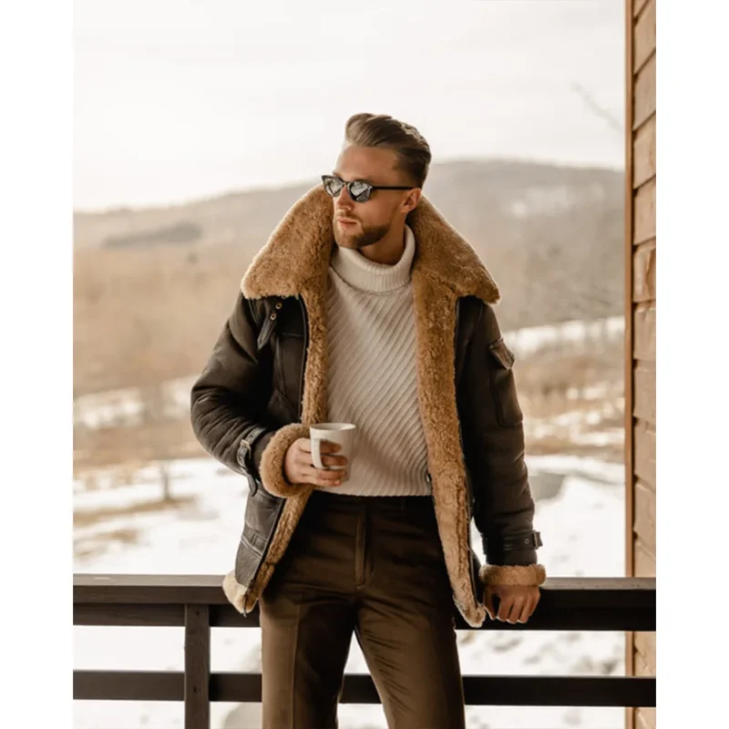 mens leather shearling jacket-shearling collar jacket-black leather shearling jacket-sheepskin flying jacket-sheepskin jacket mens-shearling aviator jacket-shearling leather jacket-men's faux shearling jacket-men's real shearling jacket