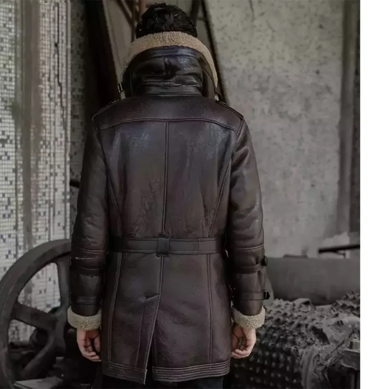 mens leather shearling long coat-shearling collar coat-brown leather shearling long coat-sheepskin aviator coat-shearling aviator fur long coat-shearling leather fur coat-men's faux shearling long coat-men's real shearling coat-mens sheepskin coat