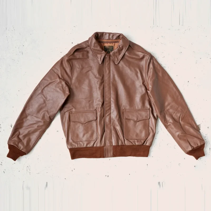 men bomber jacket-bomber jacket men-bomber jackets-mens leather bomber jacket-leather bomber jacket-brown bomber jacket-brown leather bomber jacket-mens brown leather bomber jacket-brown jacket men-leather flying jacket-flying bomber jacket-A2 Bomber Jacket-horse skin jacket