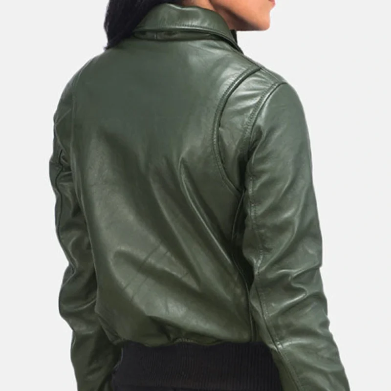 women's bomber jacket-leather bomber jacket women-ladies bomber jacket-green leather bomber jacket womens-womens green bomber jacket-green bomber jacket for women-women's sheepskin bomber jacket-sheepskin leather bomber jacket