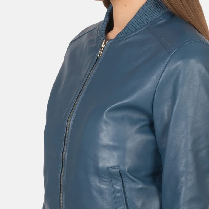 women's bomber jacket-leather bomber jacket women-ladies bomber jacket-blue bomber jacket for women-womens blue bomber jacket