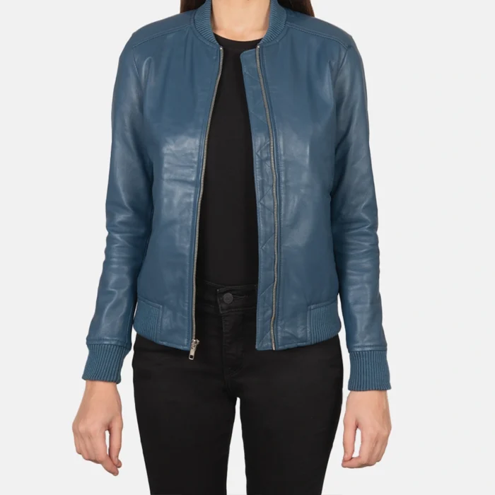 women's bomber jacket-leather bomber jacket women-ladies bomber jacket-blue bomber jacket for women-womens blue bomber jacket