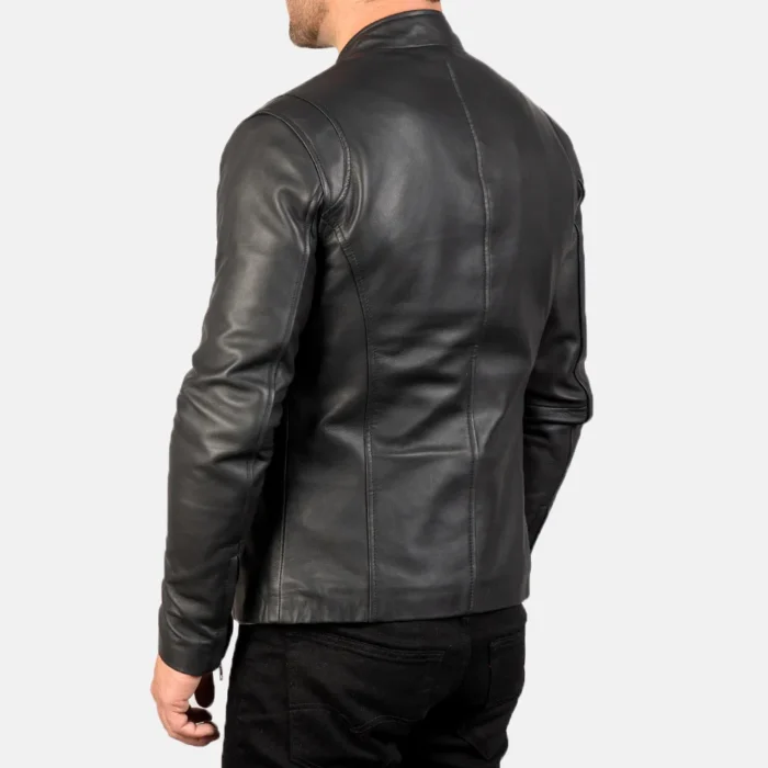 black leather jacket-mens black leather jacket-mens sheepskin leather jacket-black real leather jacket-leather jacket in black-men in black leather jacket