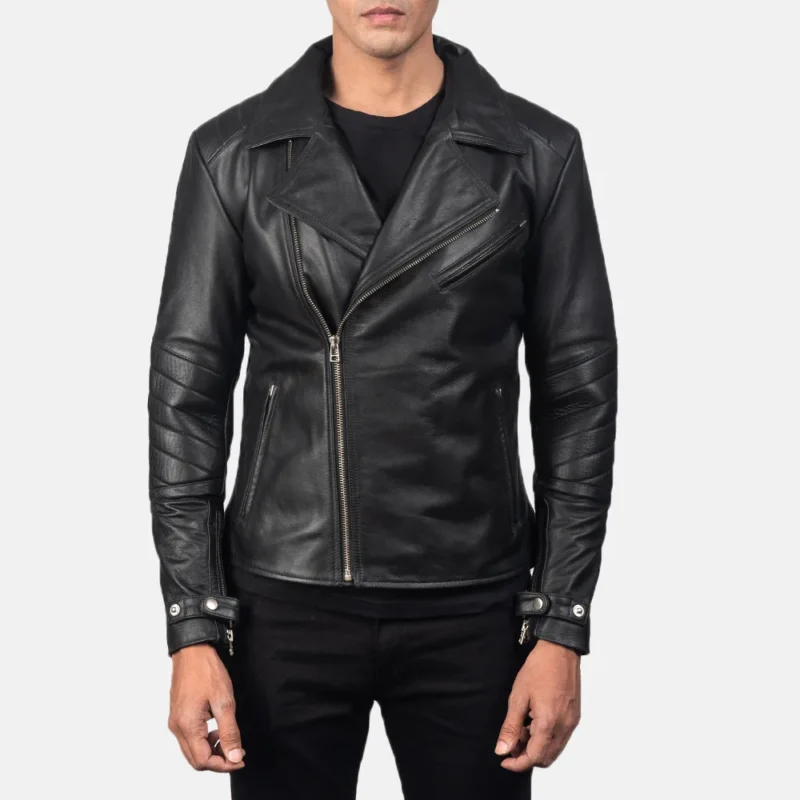 black leather jacket-mens black leather jacket-men's cowhide leather jacket-black real leather jacket-leather jacket in black-men in black leather jacket-black leather jacket with collar-mens black biker jacket-biker jacket-mens black leather biker jacket-cowhide jackets for men