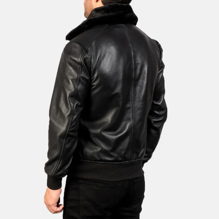 black leather jacket-mens black leather jacket-mens sheepskin leather jacket-black real leather jacket-leather jacket in black-men in black leather jacket-mens black bomber jacket-sheepskin leather bomber jacket-mens black leather bomber jacket