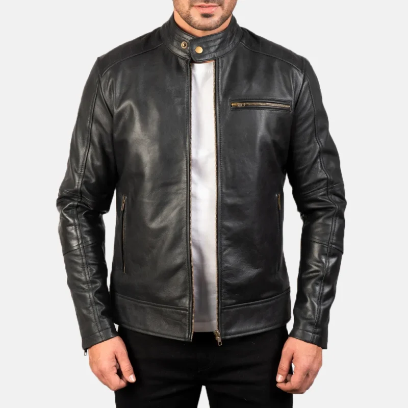 black leather jacket-mens black leather jacket-cowhide jackets for men-black real leather jacket-leather jacket in black-men in black leather jacket-black leather jacket with collar-mens black biker jacket-biker jacket-mens black leather biker jacket