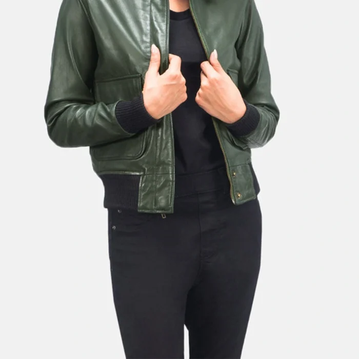 women's bomber jacket-leather bomber jacket women-ladies bomber jacket-green leather bomber jacket womens-womens green bomber jacket-green bomber jacket for women-women's sheepskin bomber jacket-sheepskin leather bomber jacket