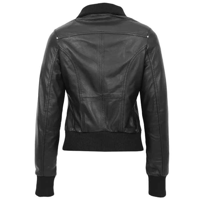 womens black leather jacket-black leather jacket-black bomber jacket-black bomber jacket womens-ladies black bomber jacket