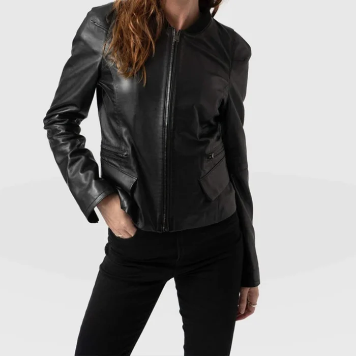 womens leather jackets-black leather jacket for womens-black leather racer jacket-womens leather motorcycle jacket-womens leather racer jacket-womens biker jacket