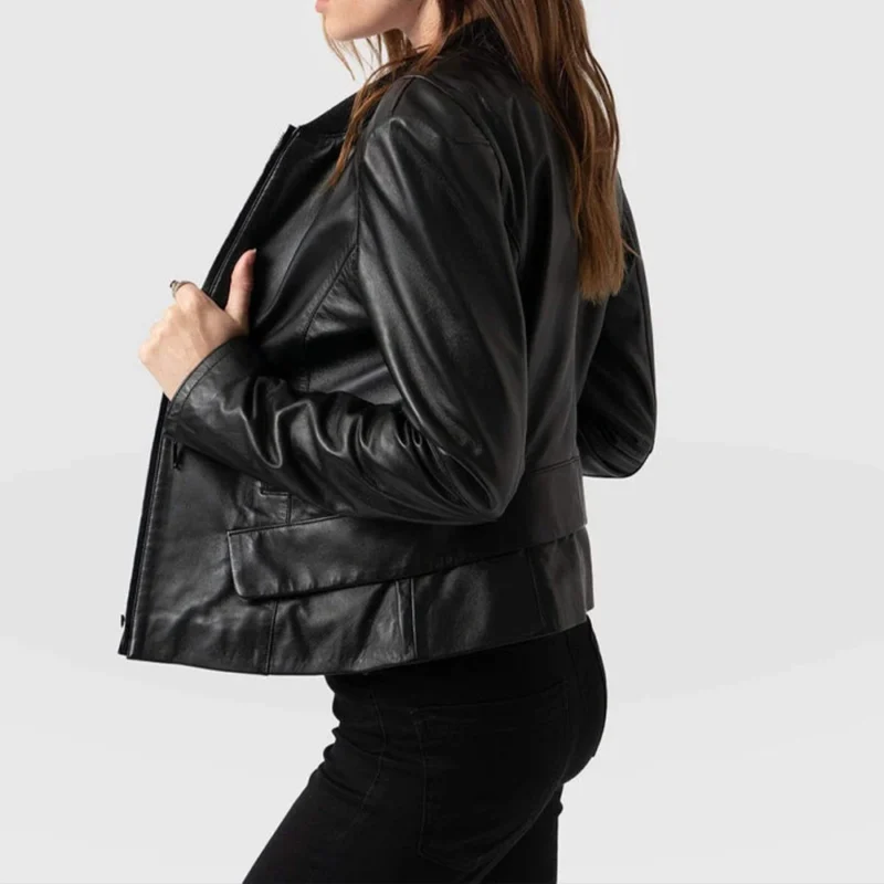 womens leather jackets-black leather jacket for womens-black leather racer jacket-womens leather motorcycle jacket-womens leather racer jacket-womens biker jacket