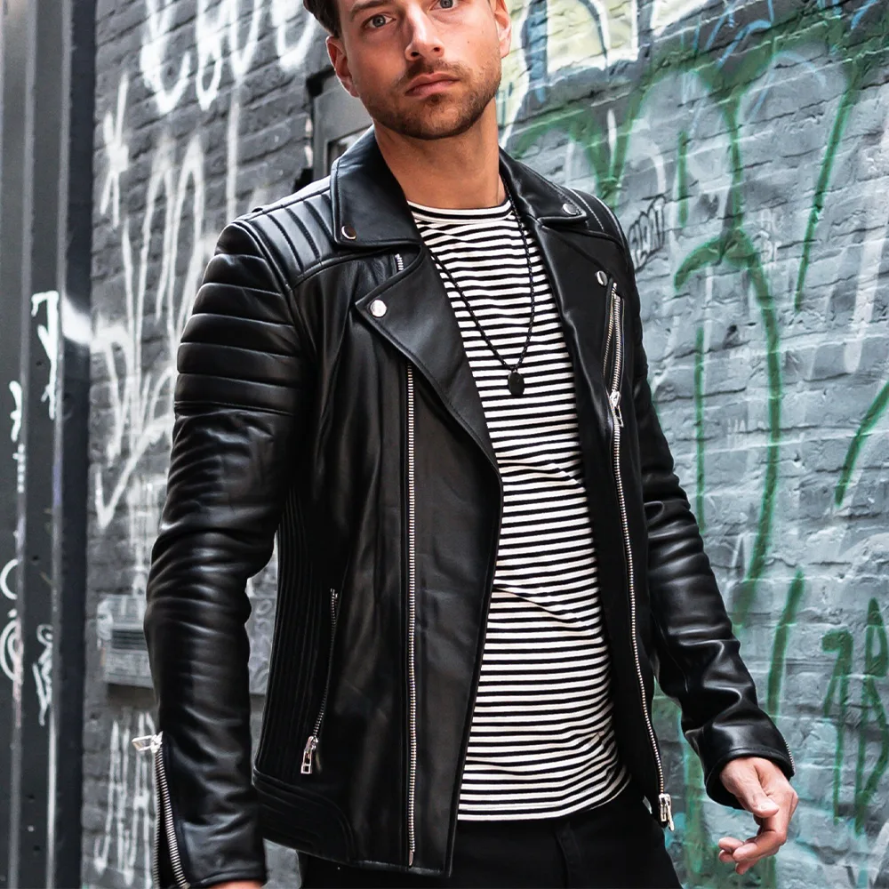 High-Quality Leather Jacket - leather jacket - black leather jacket