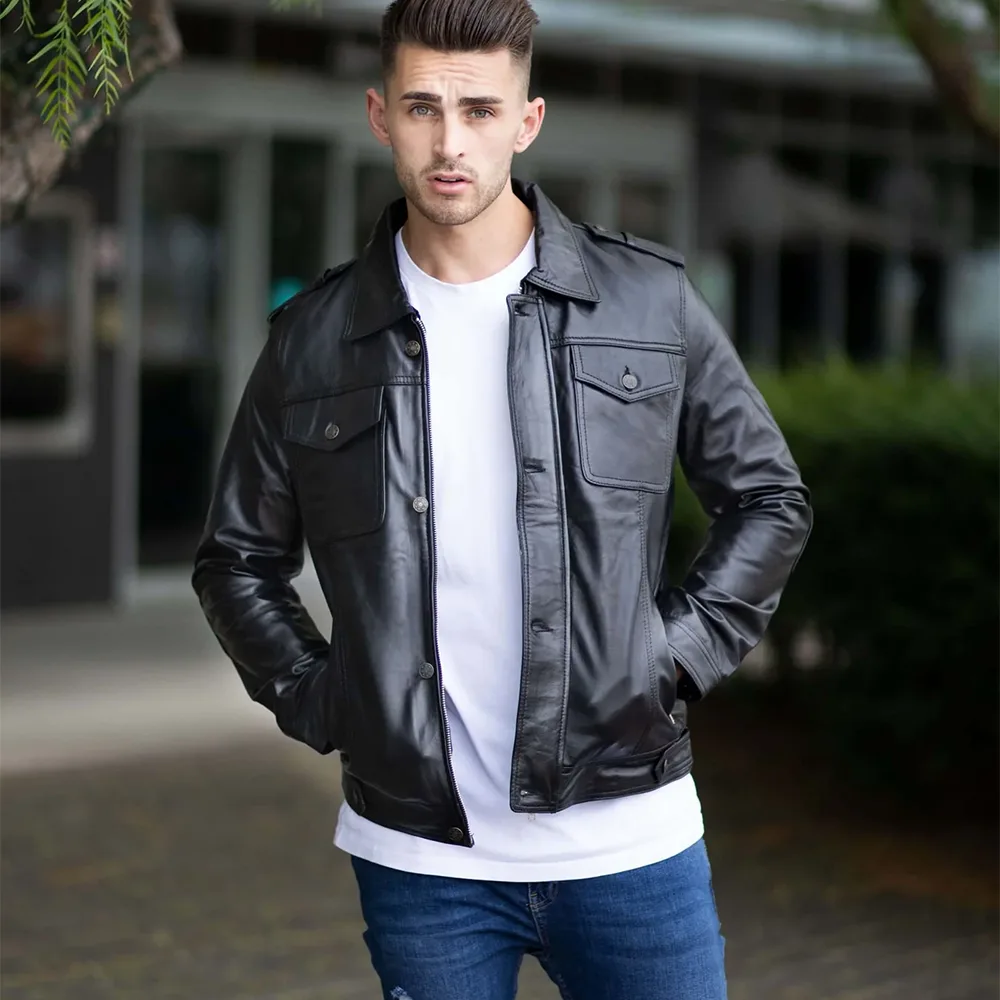 Perfect Black Leather Jacket - black leather jacket - black biker jacket