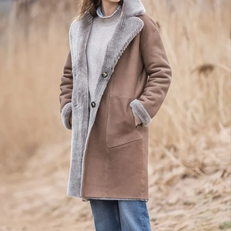 Shearling Coats - Shearling leather Coats