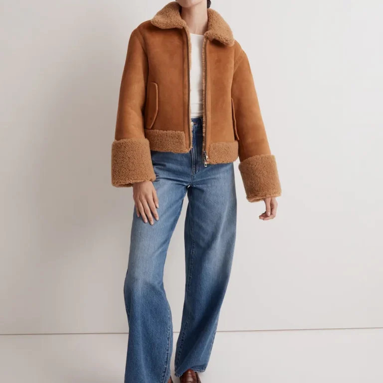 shearling jacket trends - shearling jacket - shearling leather jacket