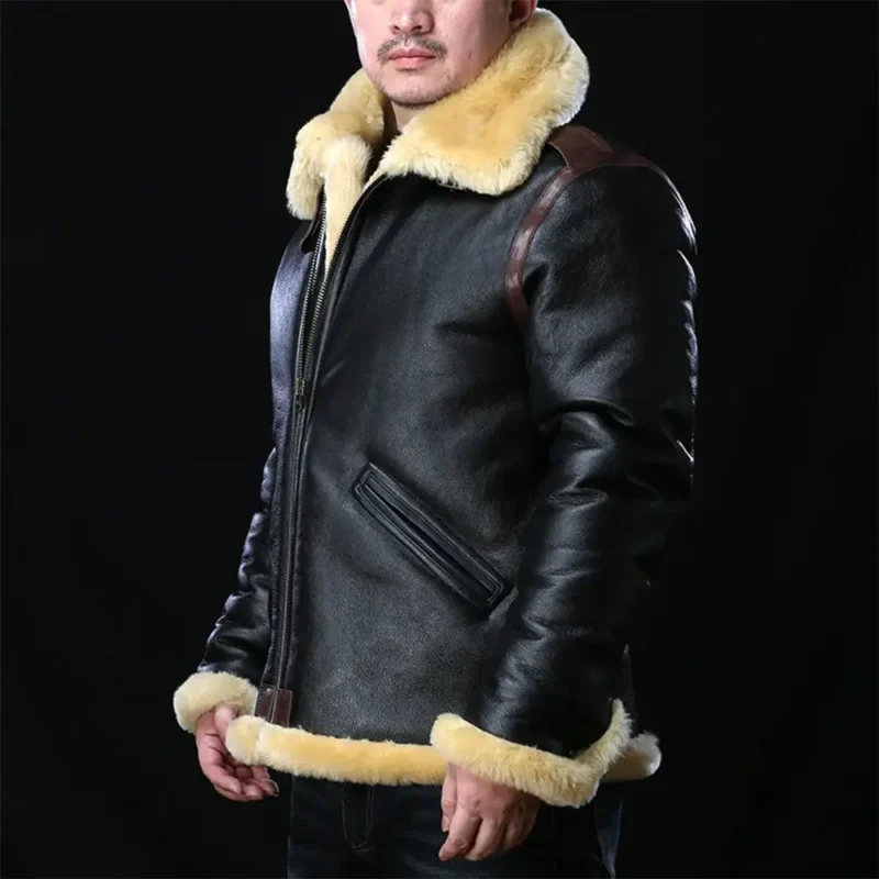 mens shearling jacket-shearling jacket-mens leather shearling jacket-sheepskin jacket mens-shearling bomber jacket -sheepskin shearling jacket-mens leather shearling jacket-aviator jackets-b3 sheepskin bomber jacket-b3 aviator jacket-army jackets-raf aviator jacket-WW2 jacket-ww2 aviator jacket-ww2 flight jacket-flying jacket ww2-black shearling jacket