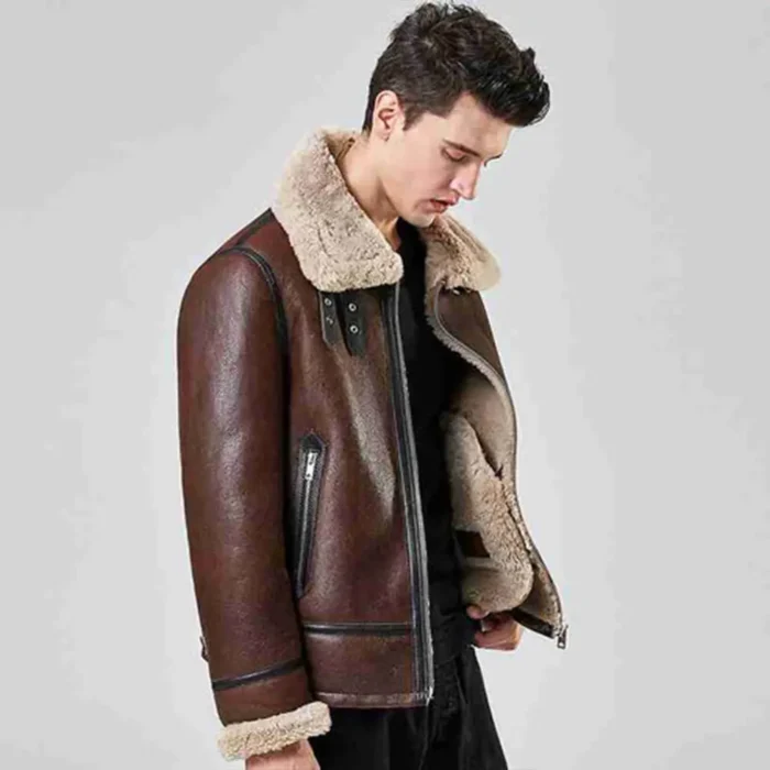 aviator jacket-aviator jacket mens-brown aviator jacket-leather aviator jacket-mens aviator jacket-flight jacket mens-leather aviator jacket-Mens Flight Jacket-leather flight jacket-shearling aviator jacket-mens winter jackets-winter jackets men-brown leather aviator jacket-brown leather jacket-mens brown leather jacket-b3 aviator Jacket