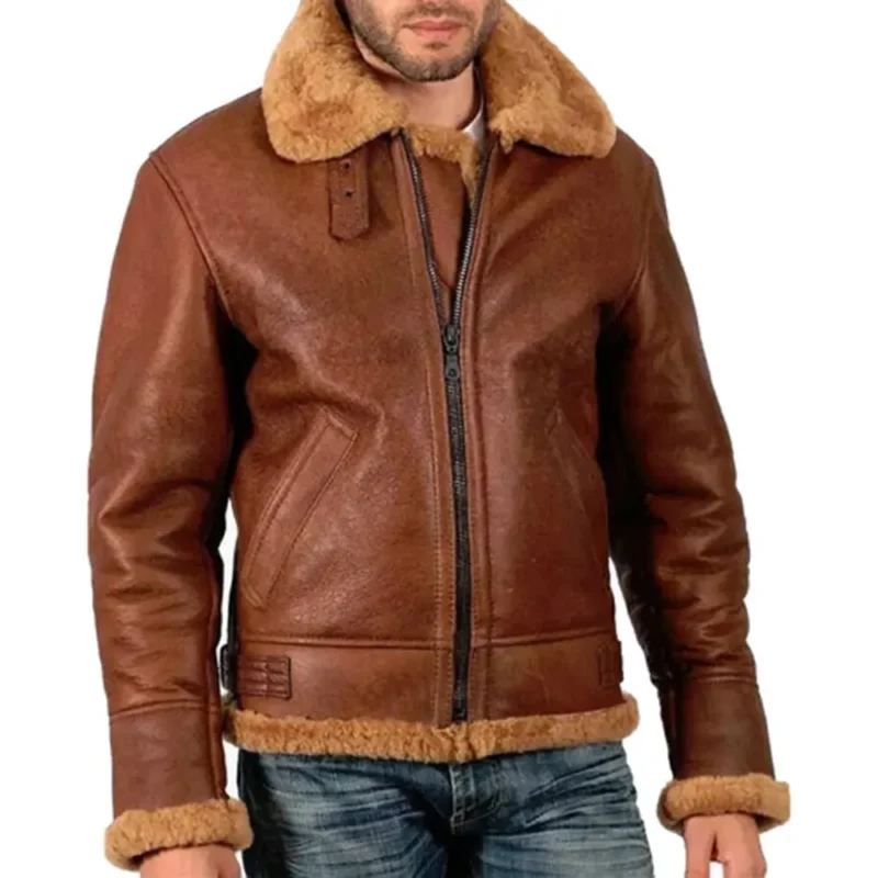 aviator jacket-aviator jacket mens-brown aviator jacket-leather aviator jacket-mens aviator jacket-flight jacket mens-leather aviator jacket-Mens Flight Jacket-leather flight jacket-shearling aviator jacket-mens winter jackets-winter jackets men-brown leather aviator jacket-brown leather jacket-mens brown leather jacket-b3 aviator Jacket