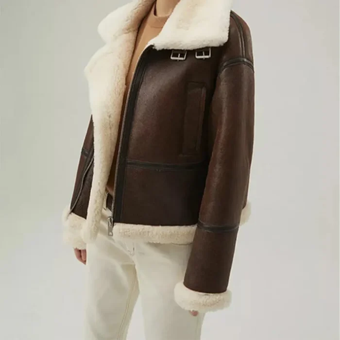 women shearling jacket-shearling jacket-womens leather shearling jacket-brown sheepskin jacket womens-brown leather shearling jacket-brown shearling jacket womens-ladies shearling jacket-sheepskin leather jacket women's-brown leather jacket with fur