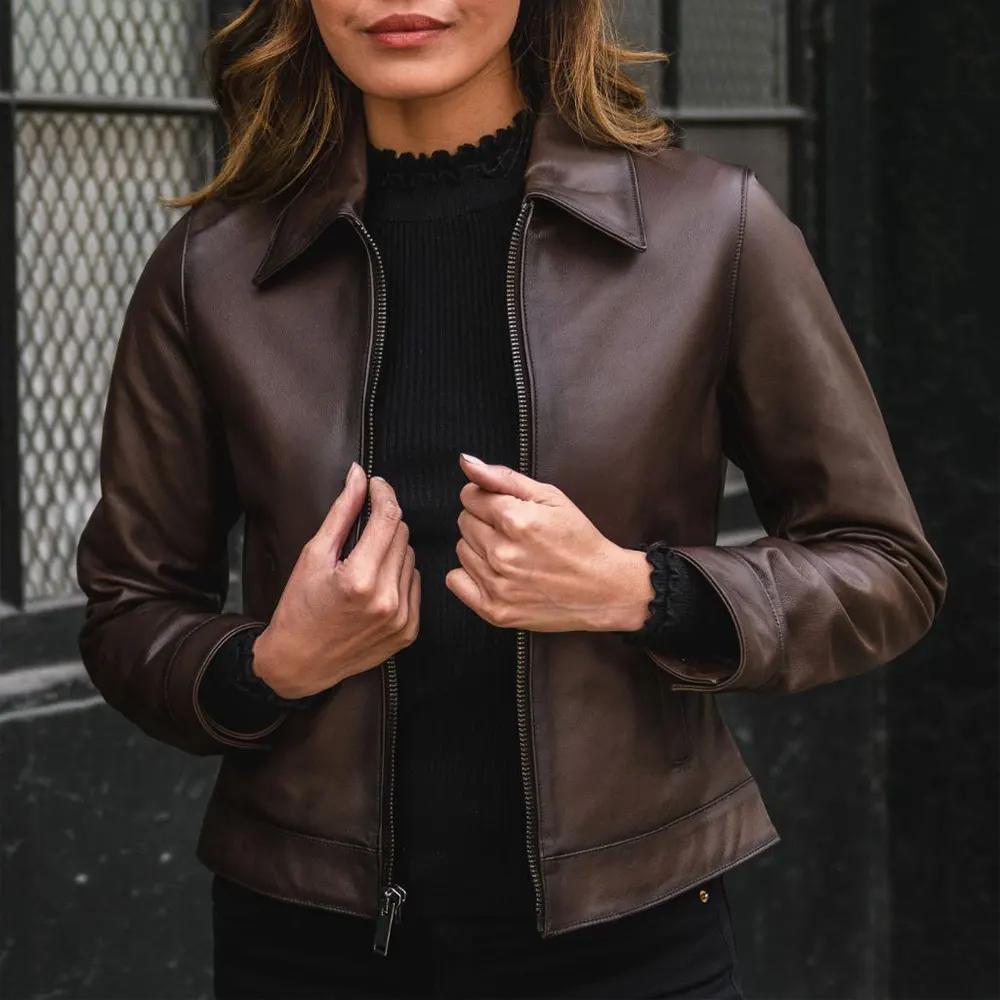 Womens leather jackets-Womens leather jacket-Best leather jackets for women-Lambskin leather jacket womens-Fitted leather jacket womens-Lambskin leather jacket-Leather jackets‑Biker jackets-Bomber jackets-Quality leather-Leather maintenance