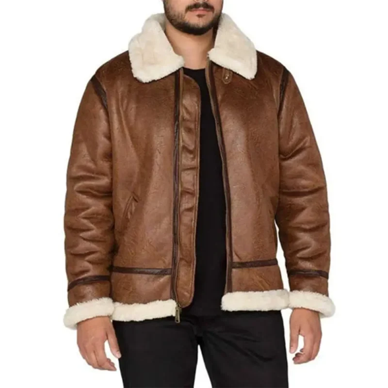 aviator jacket-aviator jacket mens-brown aviator jacket-leather aviator jacket-mens aviator jacket-flight jacket mens-leather aviator jacket-Mens Flight Jacket-leather flight jacket-shearling aviator jacket-mens winter jackets-winter jackets men-brown leather aviator jacket-brown leather jacket-mens brown leather jacket-b3 aviator Jacket