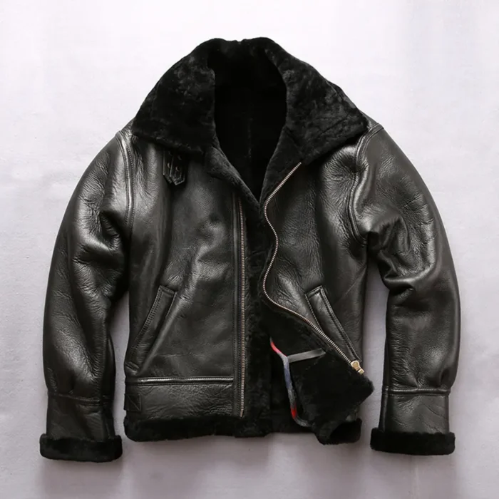 mens shearling jacket, shearling jacket, mens leather shearling jacket, sheepskin jacket mens, shearling bomber jacket, sheepskin shearling jacket, mens leather shearling jacket, aviator jackets, b3 sheepskin bomber jacket, b3 aviator jacket, army jackets, raf aviator jacket, WW2 jacket, aviator jacket, ww2 flight jacket, flying jacket ww2, black shearling jacket