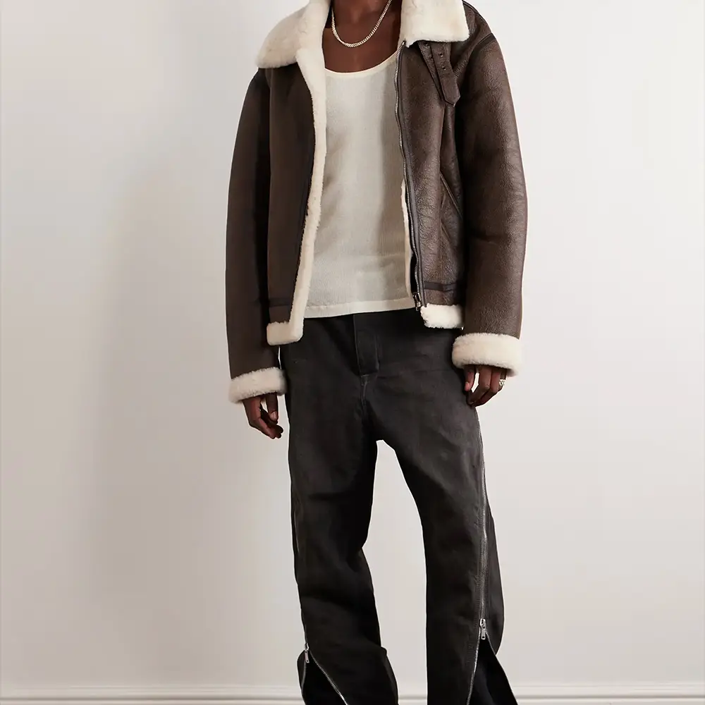 Shearling jacket-Leather shearling jacket-Shearling leather jacket-Sheepskin shearling jacket-Best shearling jacket-Sheepskin leather jacket-mens shearling jacket