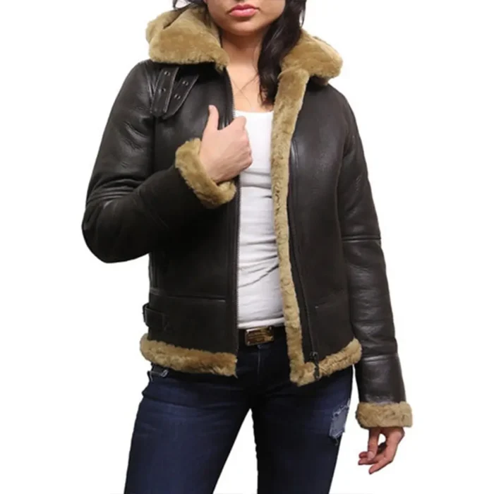 aviator jacket, aviator jacket womens, womens aviator jacket, leather aviator jacket womens, black aviator jacket, leather aviator jacket, flight jacket womens, leather flight jacket, shearling aviator jacket, womens winter jackets, womens Flight Jacket, winter jackets women, black leather aviator jacket, black leather jacket, womens black leather jacket, b3 aviator Jacket, jacket with fur womens, sheepskin aviator jacket, leather flying jacket, black fur jacket-WW2 aviator Jacket