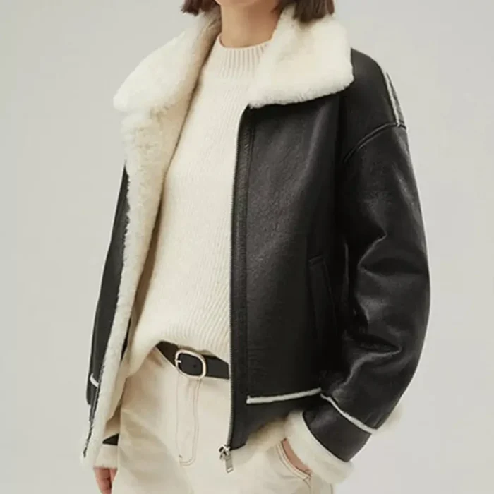 women shearling jacket-shearling jacket-womens leather shearling jacket-black sheepskin jacket womens-black leather shearling jacket-black shearling jacket womens-ladies shearling jacket-sheepskin leather jacket women's-black leather jacket with fur