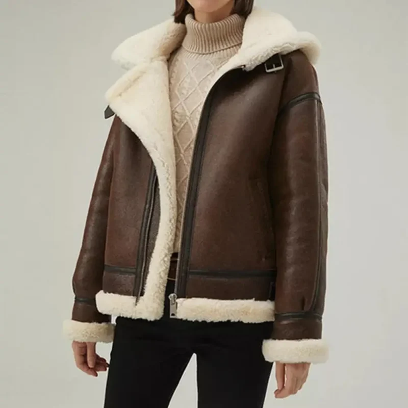 women shearling jacket-shearling jacket-womens leather shearling jacket-brown sheepskin jacket womens-brown leather shearling jacket-brown shearling jacket womens-ladies shearling jacket-sheepskin leather jacket women's-brown leather jacket with fur