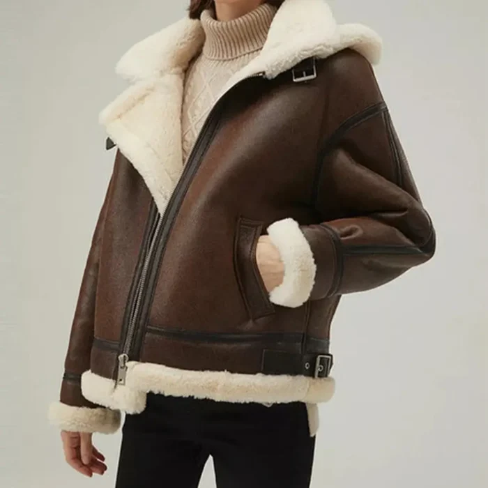 women shearling jacket-shearling jacket-womens leather shearling jacket-brown sheepskin jacket womens-brown leather shearling jacket-brown shearling jacket womens-ladies shearling jacket-sheepskin leather jacket women's-brown leather jacket with fur