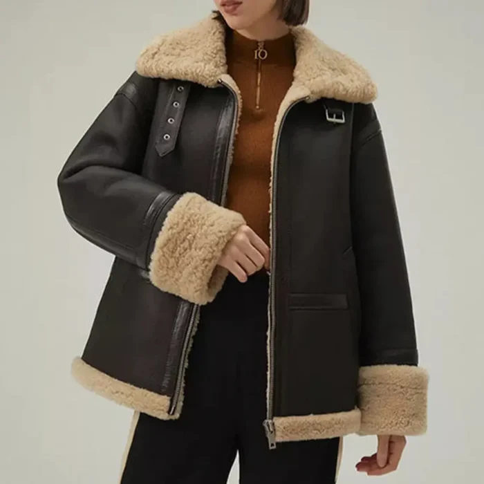 women shearling jacket-shearling jacket-womens leather shearling jacket-brown sheepskin jacket womens-brown leather shearling jacket-brown shearling jacket womens-ladies shearling jacket-sheepskin leather jacket women's-brown leather jacket with fur