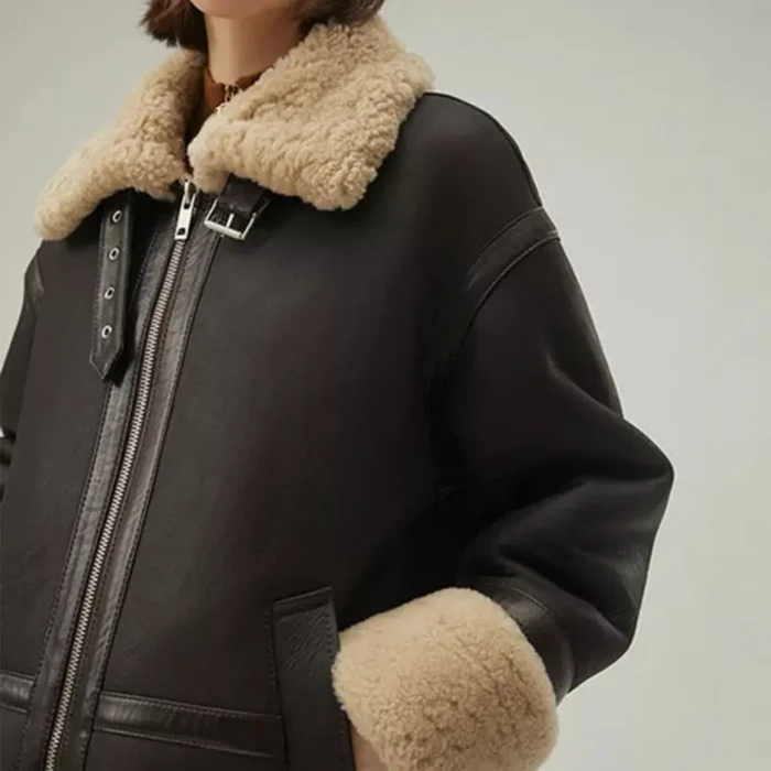 women shearling jacket-shearling jacket-womens leather shearling jacket-brown sheepskin jacket womens-brown leather shearling jacket-brown shearling jacket womens-ladies shearling jacket-sheepskin leather jacket women's-brown leather jacket with fur