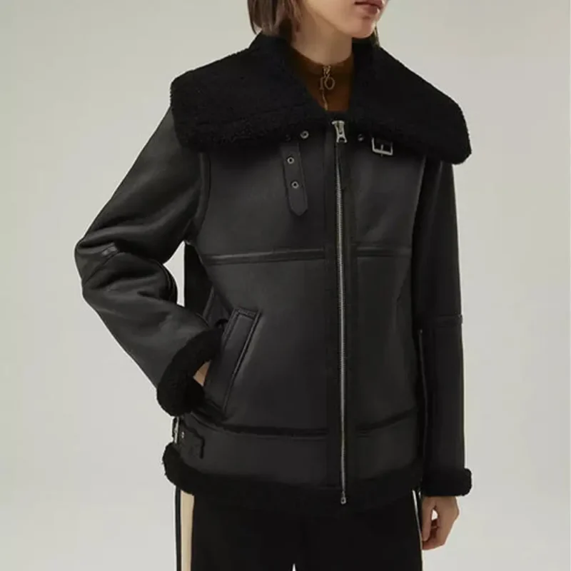 women shearling jacket-shearling jacket-womens leather shearling jacket-black sheepskin jacket womens-black leather shearling jacket-black shearling jacket womens-ladies shearling jacket-sheepskin leather jacket women's-black leather jacket with fur