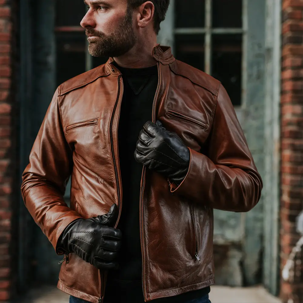 Biker Jackets-Biker Jacket-Moto Jacket-Leather Moto Jacket-Biker Leather Jacket-Brown Biker Jacket-Brown Leather Jacket-Real Leather Biker Jacket-Motorcycle Jacket-Motorcycle Leather Jacket-Biker jacket styling-Leather jacket outfit-Brown biker jacket outfits