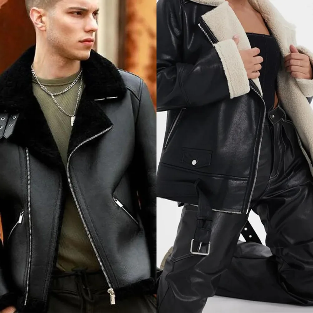 mens shearling jacket-shearling jacket-mens leather shearling jacket-leather shearling jacket-women shearling jacket-womens leather shearling jacket-Sheepskin leather jacket women's